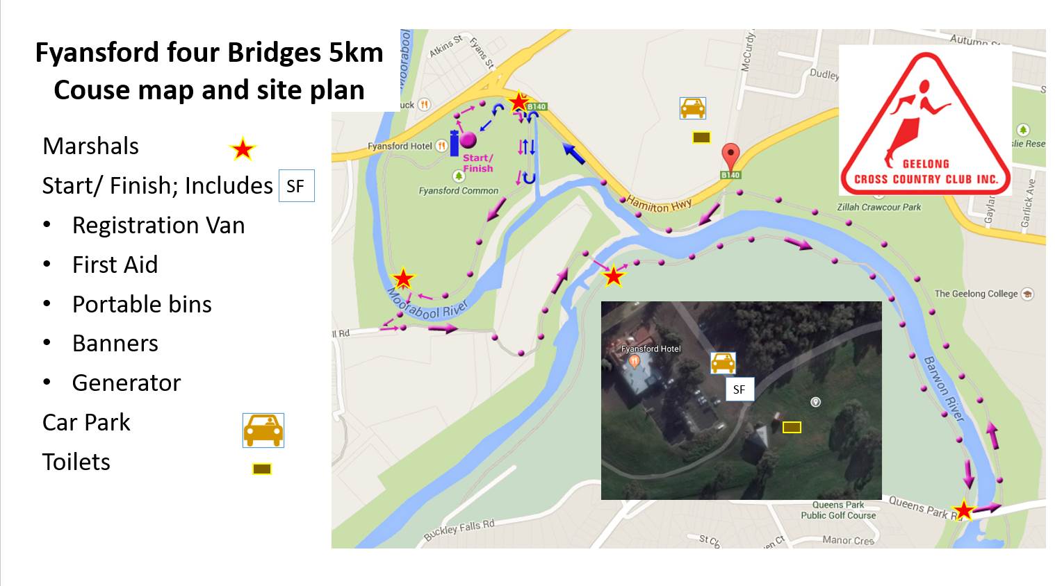 Four Bridges 5k map